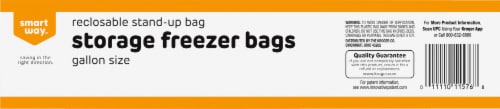 Smart Way™ Recloseable Gallon Size Freezer Storage Bags Perspective: back