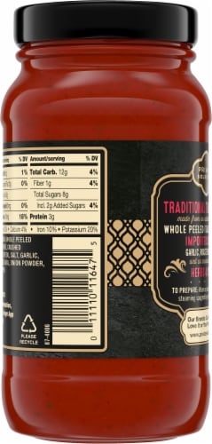 Private Selection® Marinara Traditional Pasta Sauce Perspective: back