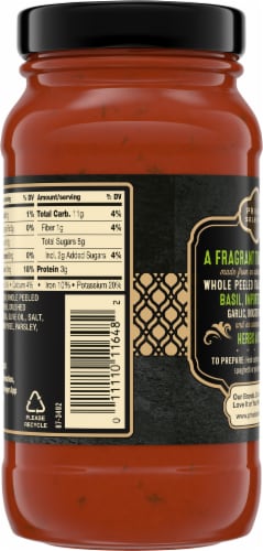 Private Selection® Tomato Basil Pasta Sauce Perspective: back