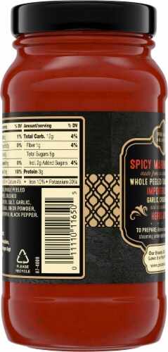 Private Selection® Arrabiatta Spicy Marinara Pasta Sauce Perspective: back