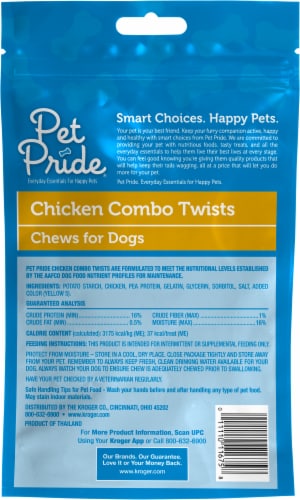 Pet Pride Chicken Combo Twists Dog Chews Perspective: back