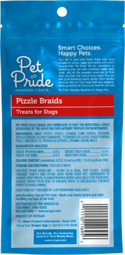 Pet Pride Pizzle Braids Dog Treats Perspective: back