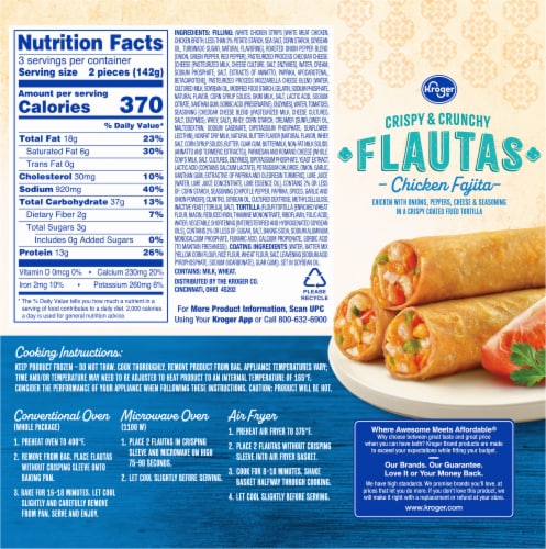 Kroger® Chicken Fajita Flautas Perspective: back