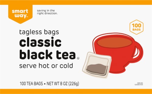 Smart Way™ Black Tea Tagless Tea Bags Perspective: back