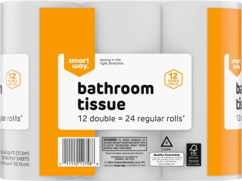 Smart Way™ Double Roll Bathroom Tissue Perspective: back