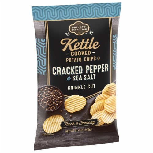 Private Selection™ Sea Salt & Pepper Crinkle Cut Kettle Chips Perspective: back