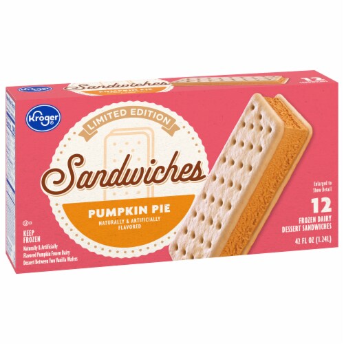 Kroger® Limited Edition Pumpkin Pie Ice Cream Sandwiches Perspective: back