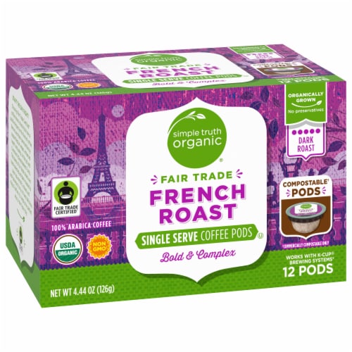 Simple Truth Organic® French Roast Dark Roast Coffee Pods Perspective: back