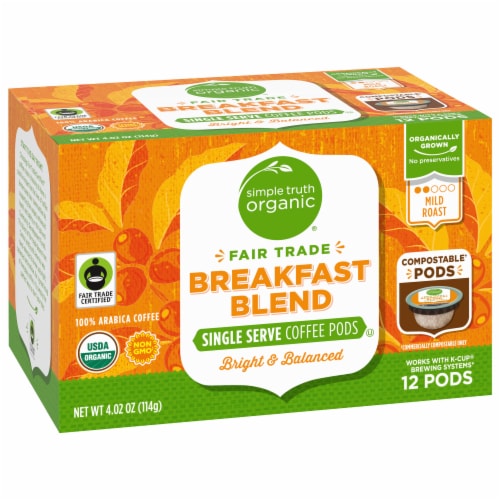 Simple Truth Organic® Breakfast Blend Mild Roast Coffee Pods Perspective: back