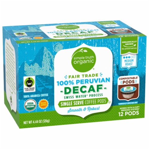 Simple Truth Organic® Decaf 100% Peruvian Medium Roast Coffee Pods Perspective: back