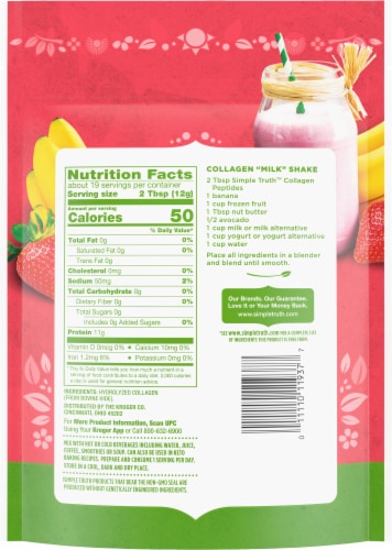 Simple Truth™ Unflavored Collagen Peptides Dietary Supplement Powder Perspective: back