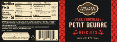 Private Selection™ Dark Chocolate Petit Beurre Biscuits Perspective: back