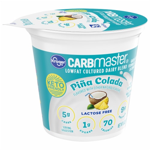 Kroger Carbmaster Pina Colada Low Fat Yogurt Cup Perspective: back