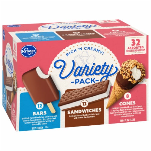 Kroger® Variety Pack Assorted Frozen Novelties Perspective: back