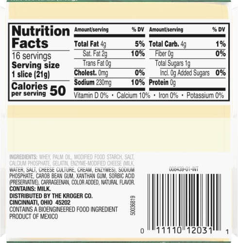 Heritage Farms American Cheese Slices Perspective: back