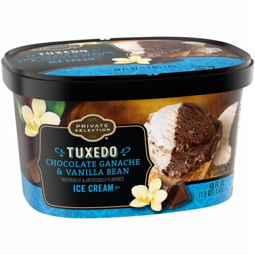 Private Selection® Tuxedo Chocolate Ganache & Vanilla Bean Ice Cream Tub Perspective: back