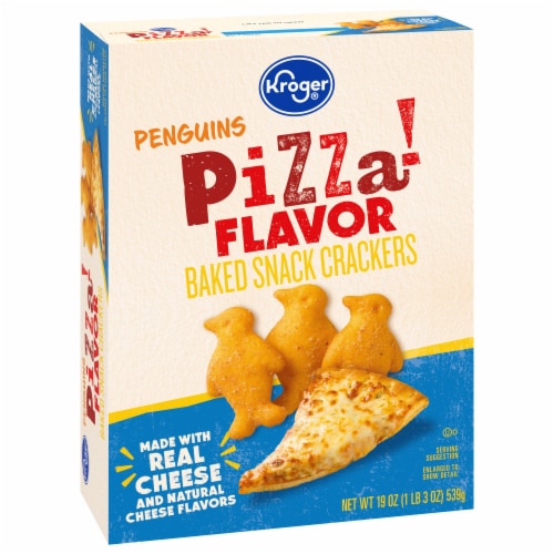 Kroger® Pizza Flavor Baked Snack Crackers Perspective: back