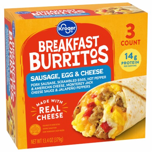 Kroger Sausage Egg Cheese Burrito Perspective: back