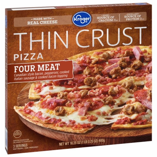 Kroger® Four Meat Thin Crust Frozen Pizza Perspective: back