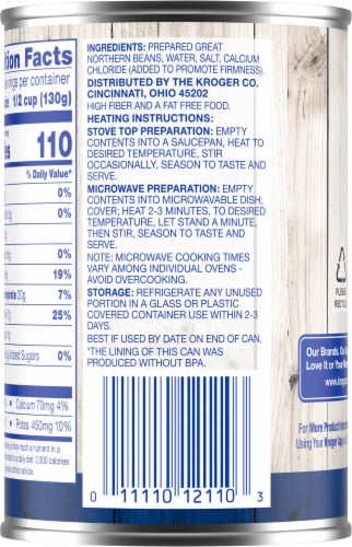 Kroger® Great Northern Beans Perspective: back