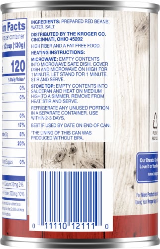 Kroger® Red Beans Perspective: back