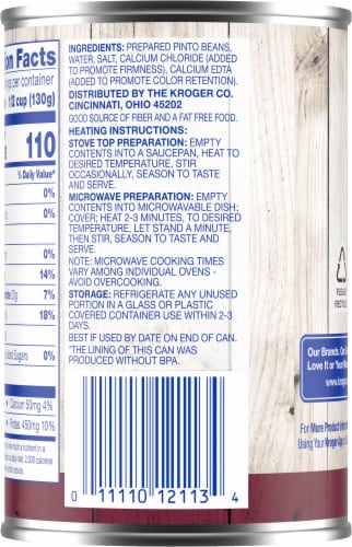Kroger® Pinto Beans Perspective: back