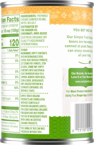 Simple Truth Organic® Garbanzo Beans Perspective: back
