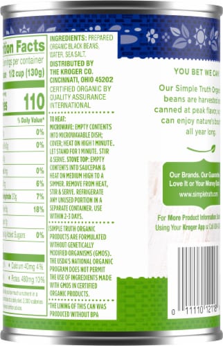 Simple Truth Organic™ Black Beans Perspective: back