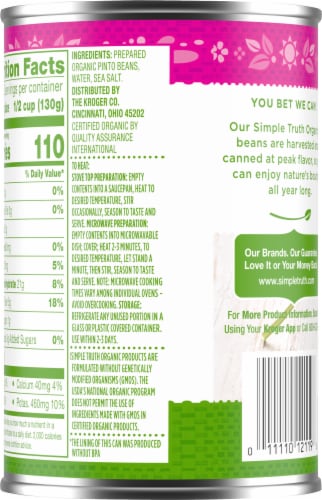 Simple Truth Organic™ Pinto Beans Perspective: back