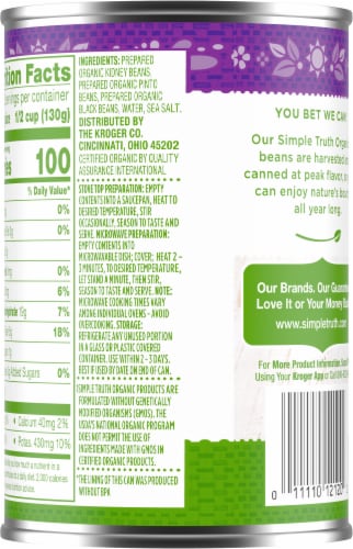 Simple Truth Organic™ Tri Bean Blend Perspective: back
