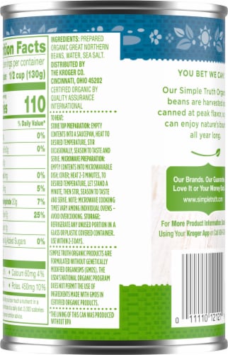 Simple Truth Organic® Great Northern Bean Can Perspective: back
