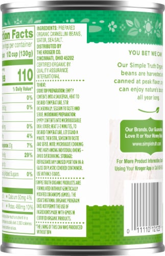 Simple Truth Organic™ Cannellini Beans Perspective: back