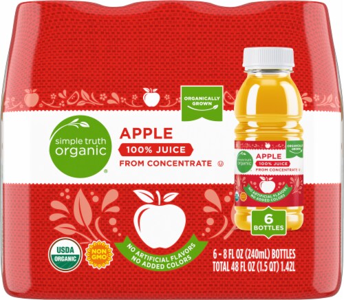 Simple Truth Organic® 100% Apple Juice Bottles Perspective: back