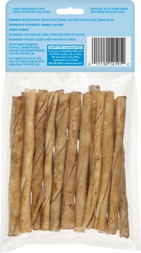Pet Pride® Beefhide Chicken Flavor Basted Twists for Dogs Perspective: back