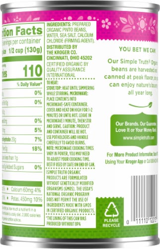Simple Truth Organic® Pinto Beans Perspective: back