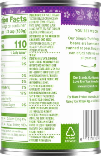 Simple Truth Organic® Tri-Bean Blend Perspective: back