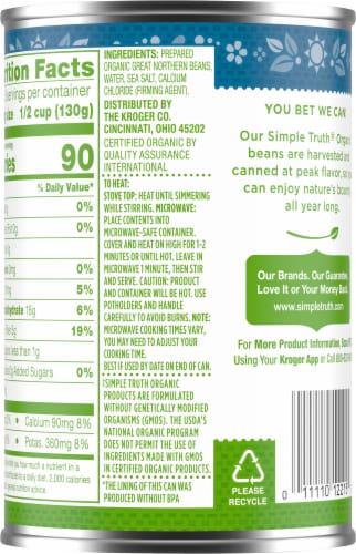 Simple Truth Organic® Great Nothern Beans Perspective: back