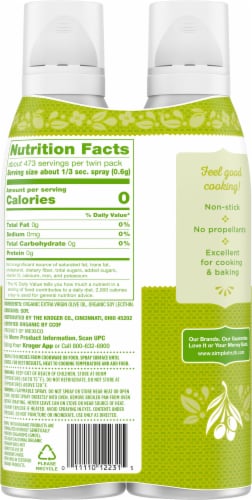 Simple Truth Organic® Extra Virgin Olive Oil Twin Pack Cooking Spray Perspective: back