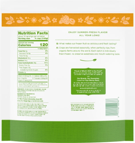 Simple Truth Organic® Frozen Strawberry Banana Fruit Perspective: back