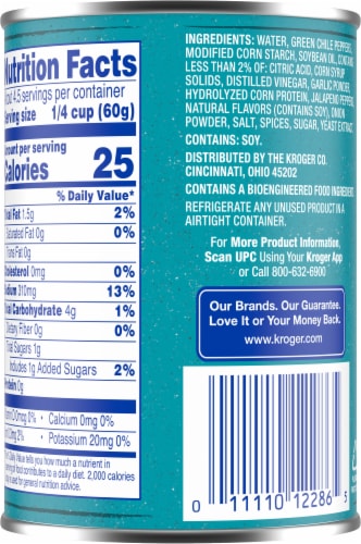 Kroger Green Enchilada Sauce Perspective: back