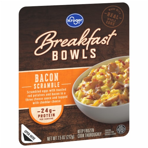 Kroger Bacon Scramble Breakfast Bowl Perspective: back