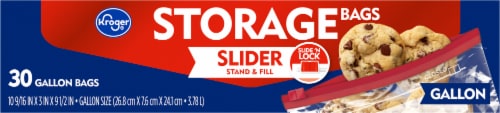 Kroger® Slider Storage Gallon Bags Perspective: back