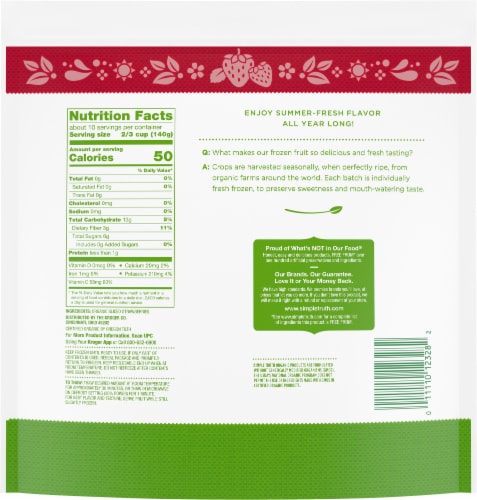 Simple Truth Organic® Frozen Sliced Strawberries Perspective: back