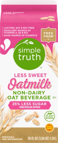 Simple Truth Less Sweet Oat Milk Perspective: back