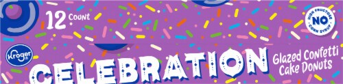Kroger® Celebration Glazed Confetti Cake Donuts Perspective: back