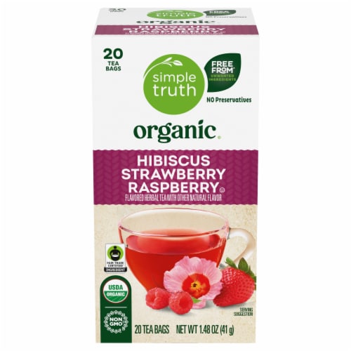 Simple Truth Organic® Hibiscus Strawberry Raspberry Herbal Tea Perspective: back