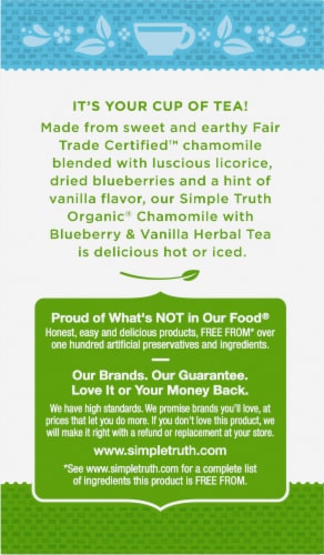 Simple Truth® Vanilla & Blueberry Chamomile Herbal Tea Perspective: back