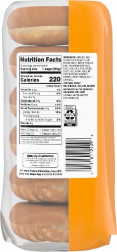 Smart Way™ Pre-Sliced Plain Bagels Perspective: back