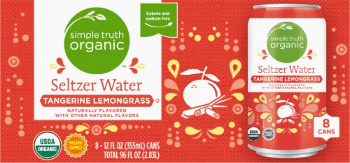 Simple Truth Organic™ Tangerine Lemongrass Seltzer Water Perspective: back