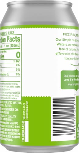 Simple Truth Organic™ Lemon Lime Seltzer Water Can Perspective: back